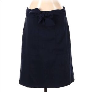 Banana Republic Navy Skirt with Tie Waist size 0P